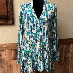 LOGO by Lori Goldstein Button Cardigan!  Size S